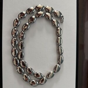 Shiny Silver Toned Statement Necklace